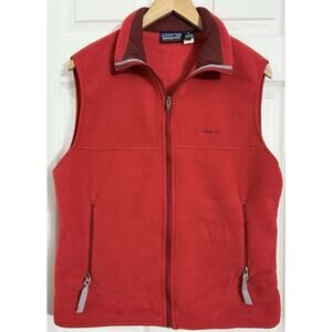 Vintage Patagonia Synchilla Vest Men’s Full Zip Fleece Red Hiking Size Medium M